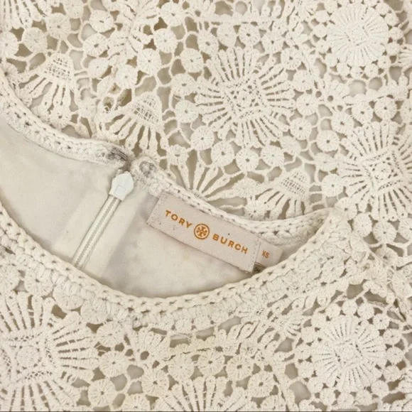 Tory Burch Trixy Ivory Crochet Dress Size XS - Picture 10 of 11